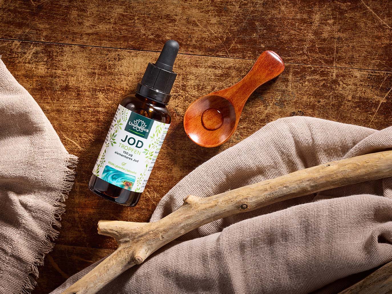 Iodine drops - 150 µg per daily dose - vegan - 50 ml -  from Unimedica